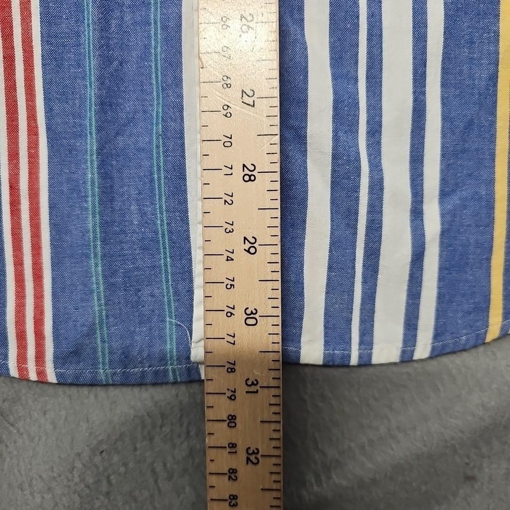 Vintage Brooks Brothers Men's Sport Shirt, Sz M Blue Red Yellow White Striped - Picture 5 of 6